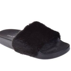 Steve Madden Fur Slides 8